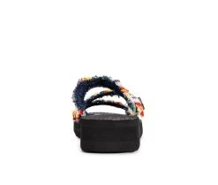 Women's MUK LUKS Wave Riptide Sandals White Multi 5 Women's MUK LUKS Wave Riptide Sandals White Multi -GC shoes Shop 5 466