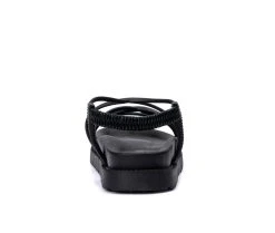 Women's Olivia Miller Venus Strappy Footbed Sandals Black -GC shoes Shop 5 58