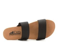 Women's Cliffs By White Mountain Tahlie Slide Sandals Black -GC shoes Shop 5 601