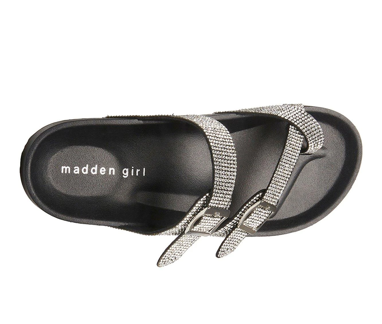 Women's Madden Girl Twila - Rhinestone Footbed Sandals Black Multi 6 Women's Madden Girl Twila - Rhinestone Footbed Sandals Black Multi - Image 6