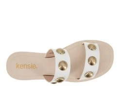 Women's KENSIE Lenora Sandals White -GC shoes Shop 5 748
