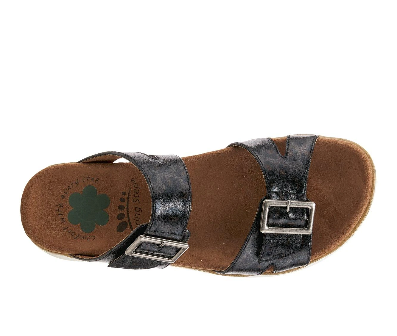 Women's SPRING STEP Harlowie Footbed Sandals Black Multi 6 Women's SPRING STEP Harlowie Footbed Sandals Black Multi - Image 6