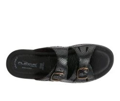 Women's Flexus Becca-Snake Sandals Black Suede 11 Women's Flexus Becca-Snake Sandals Black Suede -GC shoes Shop 5 766