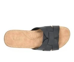Women's Cliffs By White Mountain Fredie Slide Sandals Black/Burn -GC shoes Shop 5 786