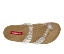 Women's Unionbay Abbie Platform Footbed Sandals Clear/Stone -GC shoes Shop 5 8