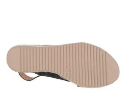 Women's GC Shoes Gini Wedge Sandals Black -GC shoes Shop 5 803