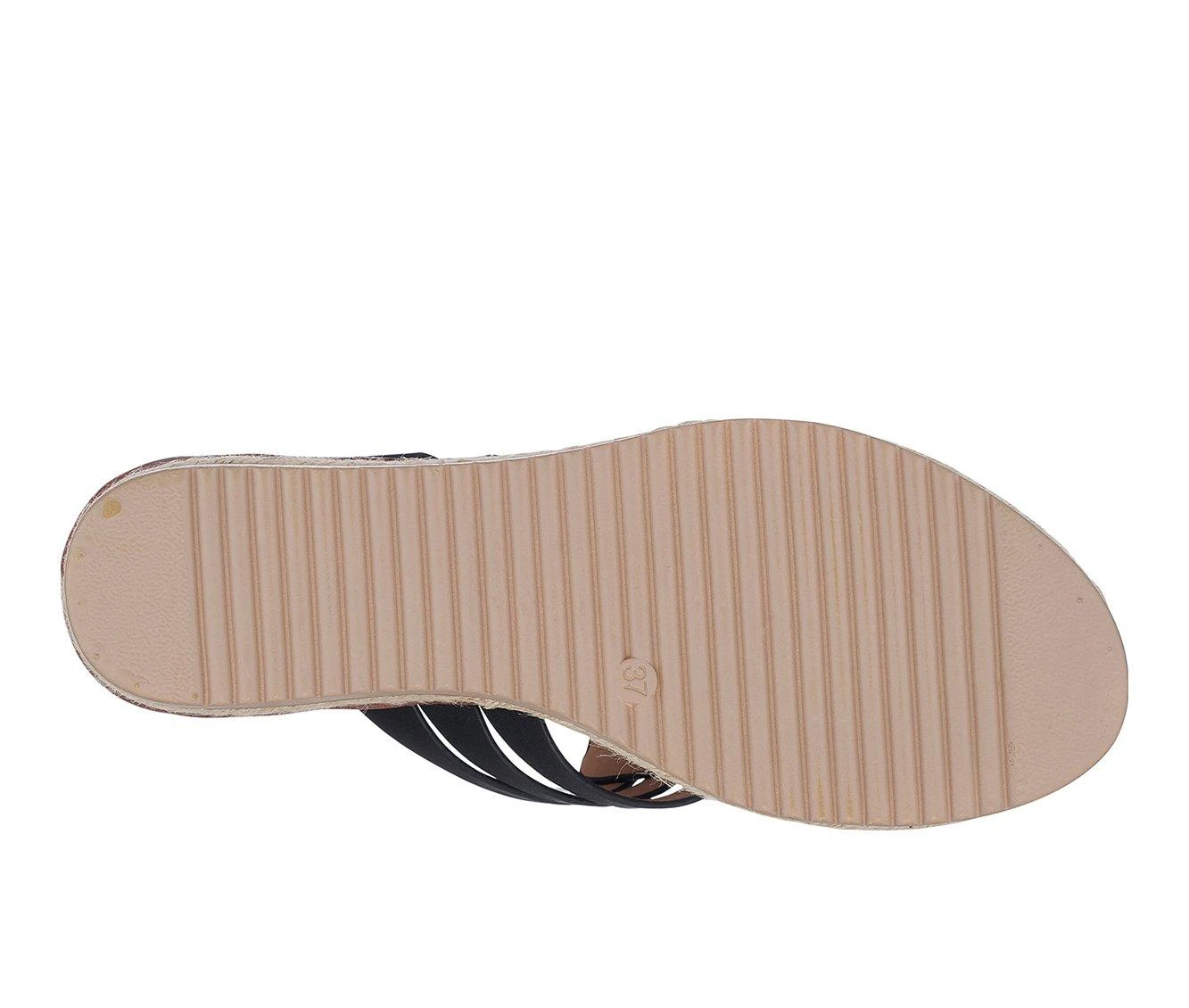 Women's GC Shoes Garson Wedge Sandals Black 6 Women's GC Shoes Garson Wedge Sandals Black - Image 6