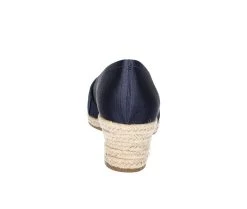 Women's Easy Street Jasper Espadrille Wedge Sandals Navy Thai Silk -GC shoes Shop 5 837