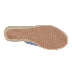 Women's GC Shoes Darline Espadrille Wedge Sandals Blue -GC shoes Shop 5 842